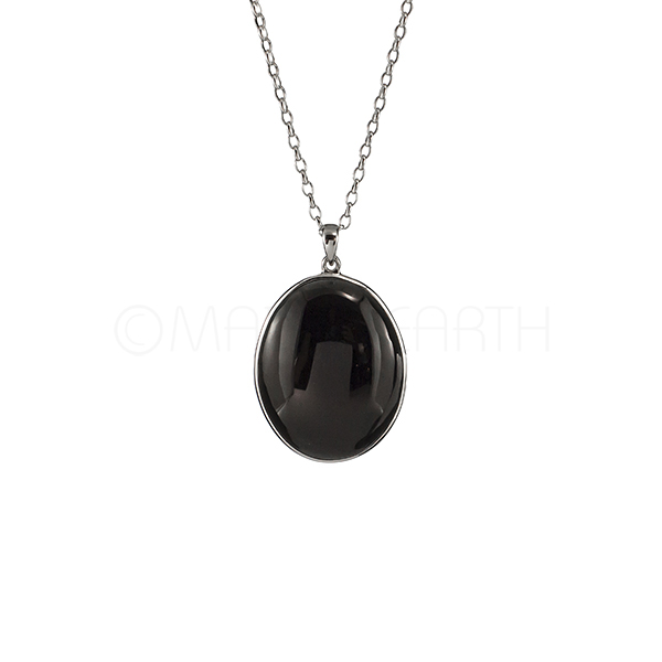 Purple Sheen Obsidian Pendant
